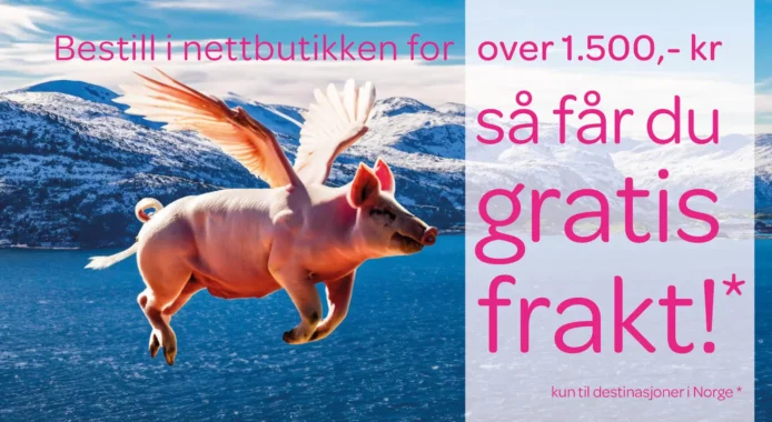 Free shipping in Norway for orders over NOK 1,500
