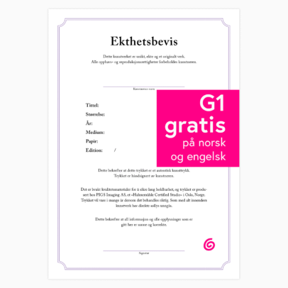 Gratis ægthedscertifikat med PIGS-logo til digitaltryk