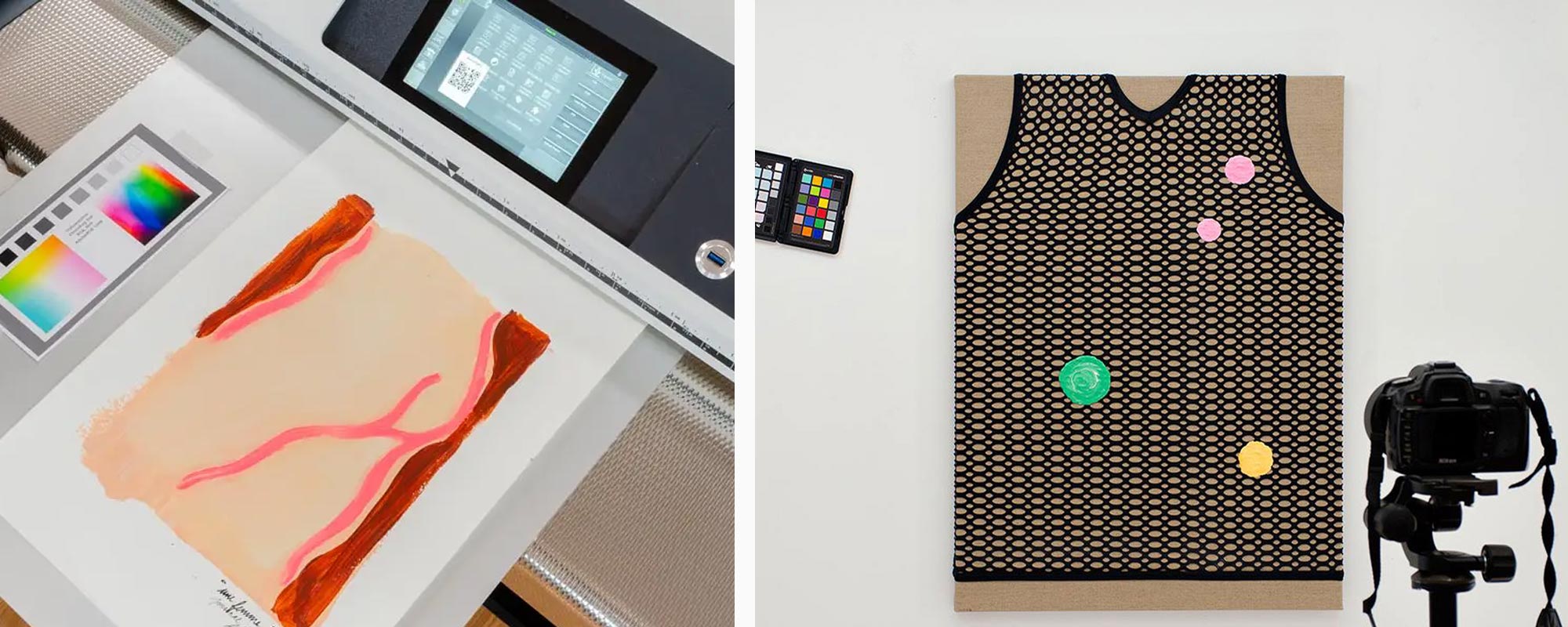 Scanning og fotografering af kunst og fotos i proces hos PIGS Digitaltrykk i Oslo.